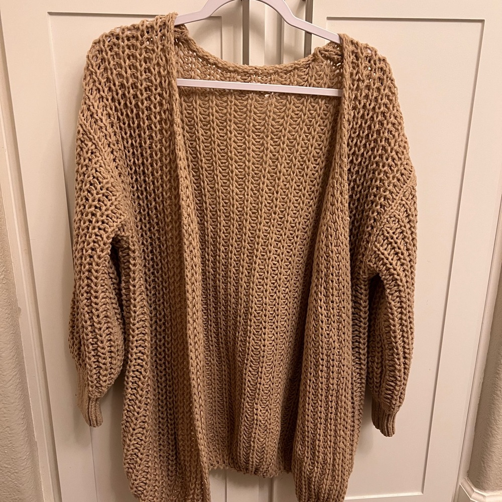 Cozy Tan Knit Sweater